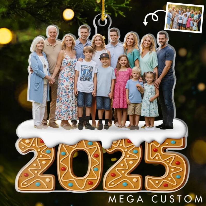 Personalized Christmas Ornament Custom Photo Acrylic Ornament Wrapped In Love