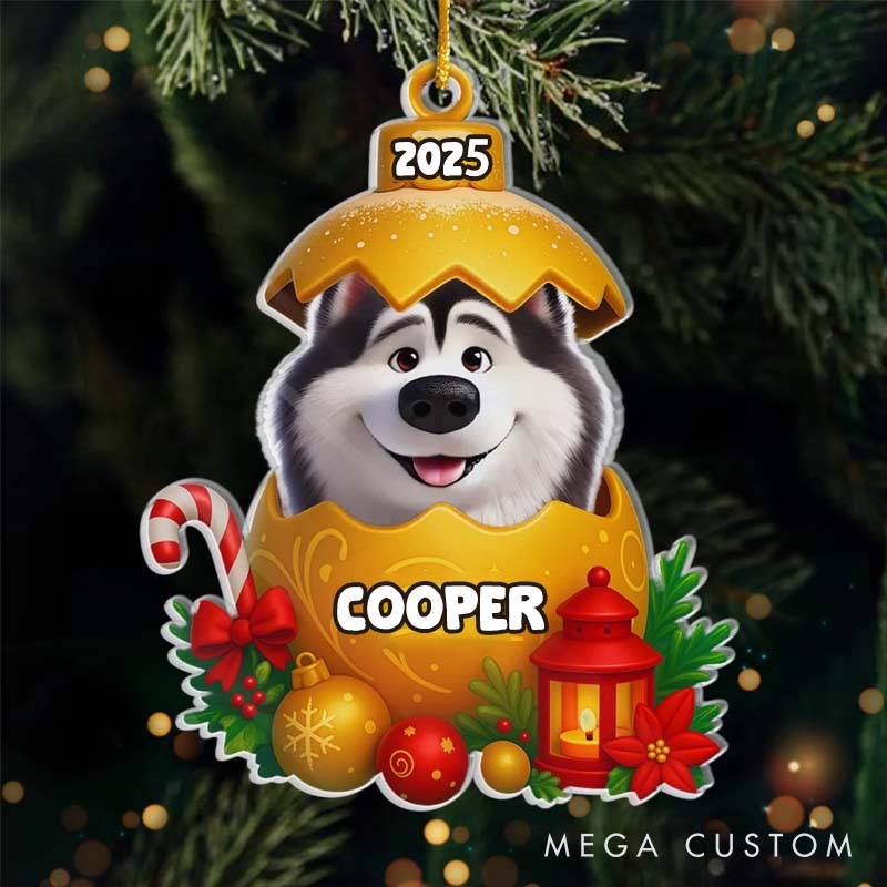 Personalized Pet Lover Merry Woofmas Christmas Ornament 