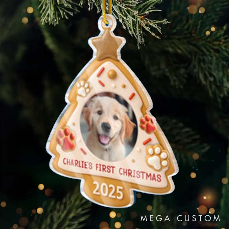 Personalized Pet Lover Santa I’ve been a Good Pup Christmas Ornament 