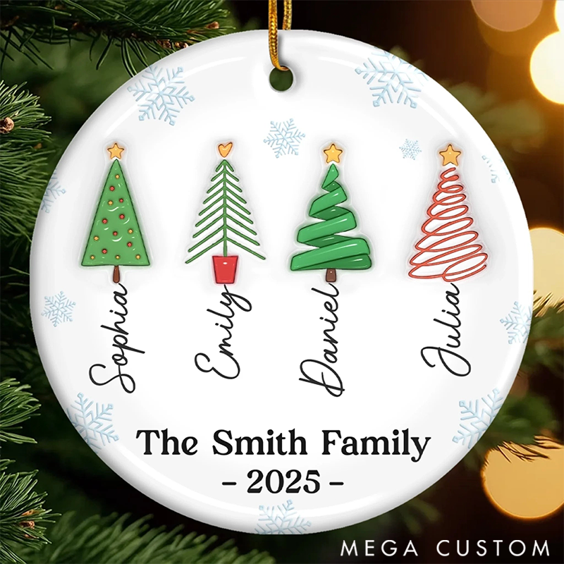 Personalized Family Christmas Ornaments Our Festive Family Forest