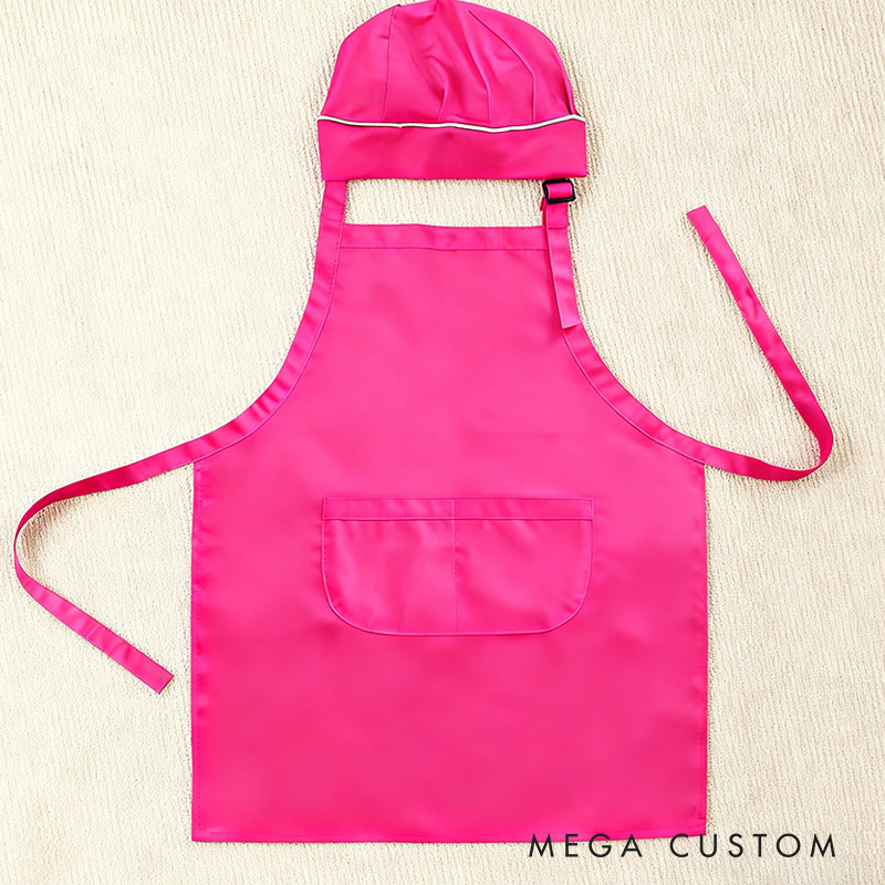 Personalized Cute Forest Animal Panda Elephant Adjustable Kid Apron Chef Hat Set with Name and Initial Handcraft Activities Birthday Gift for Kids