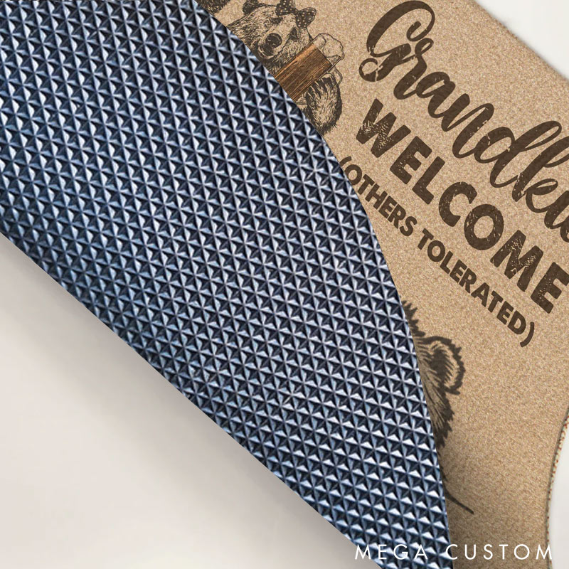 Personalized Grandkids Welcome Doormat Custom Family Name Rug Perfect Housewarming Gift for New Home Fun Entryway Decor Durable Indoor Outdoor Floor Mat