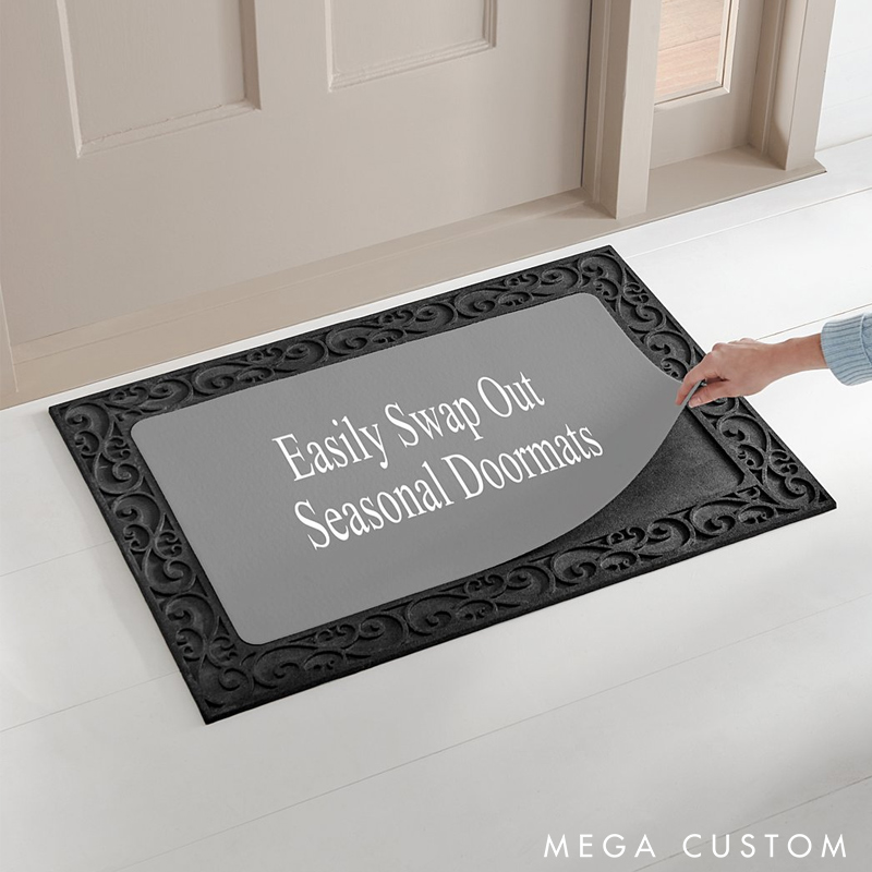 Personalized Family Name Doormat Custom Welcome Mat for New Home Elegant Housewarming Gift Durable Entryway Rug Classic Design for Indoor Outdoor Decor