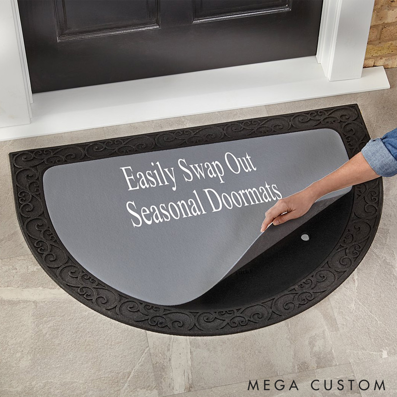 Personalized Santa Stop Here Doormat Custom Family Name Christmas Rug Perfect Housewarming Gift for New Home