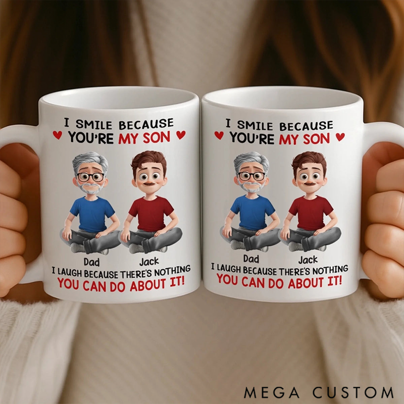Personalized Love Served Daily Mug Gift for For Mom Dad Son