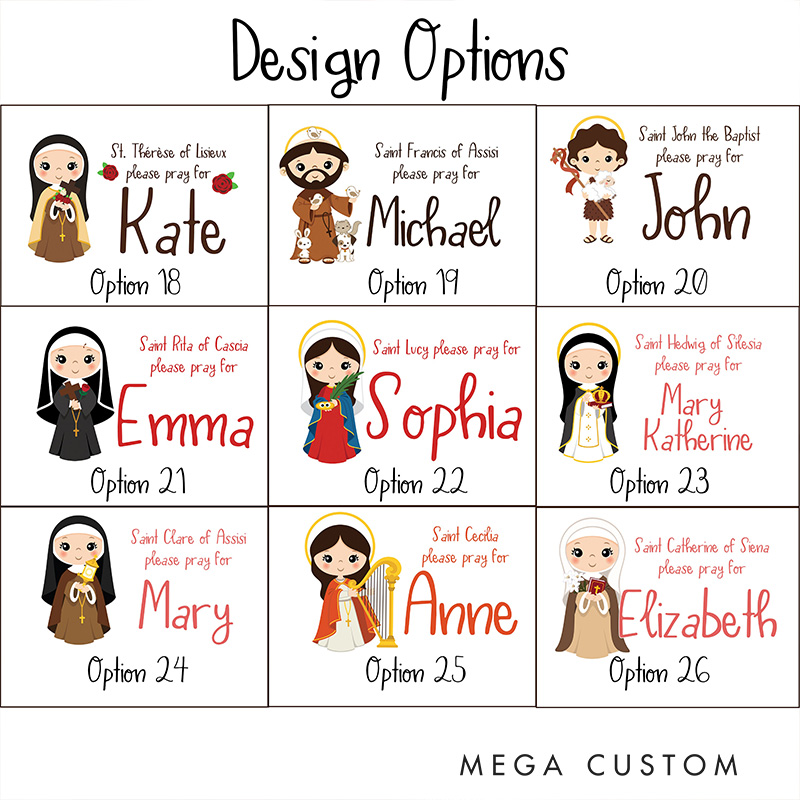 Personalized Saint Prayer Pillow Prayer Home Decor Catholic Gift Religious Gift for Kids