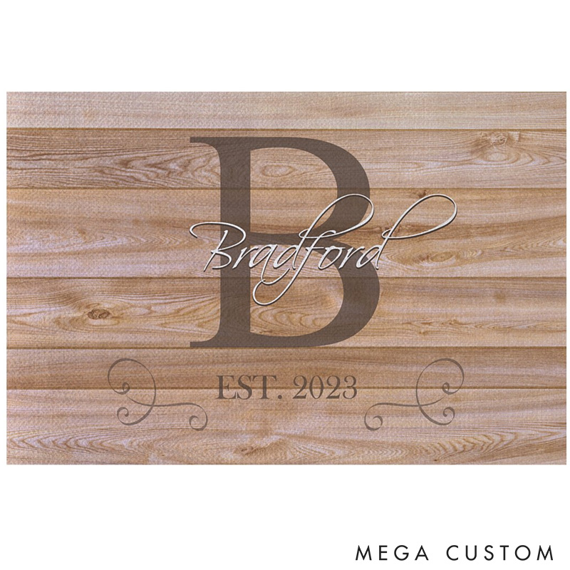 Personalized Welcome Family Custom Home Decor Decorative Mat House Warming Gift