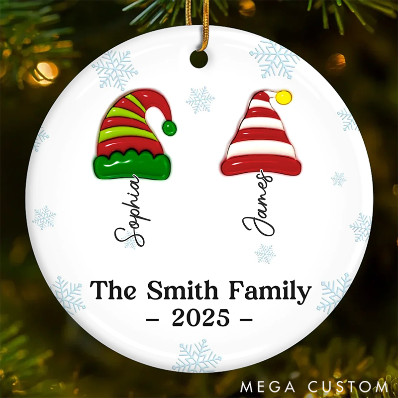 Personalized Family Christmas Ornaments Joy Begins Where Family Gathers