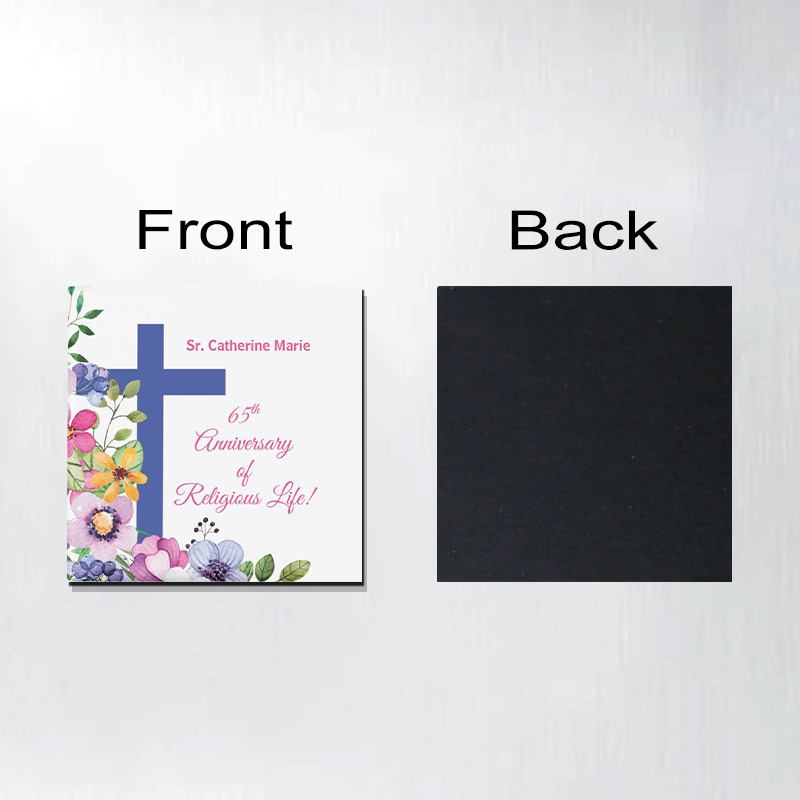 Personalized 65th Anniversary Nun Religious Life Magnetic Fridge Magnet with Name and Year Number Religious Gift