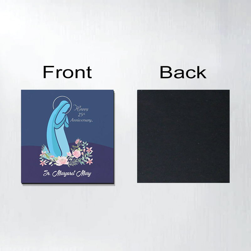 Personalized 25th Anniversary of Religious Life Nun Pink Flower Magnetic Fridge Magnet with Name and Year Number Religious Gift Anniversary Gift