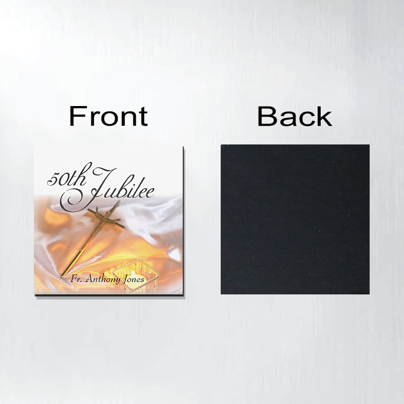 Personalized Golden Jubilee Religious Life Cross Candle Magnetic Fridge Magnet with Name Religious Gift 50 Year Anniversary Gift