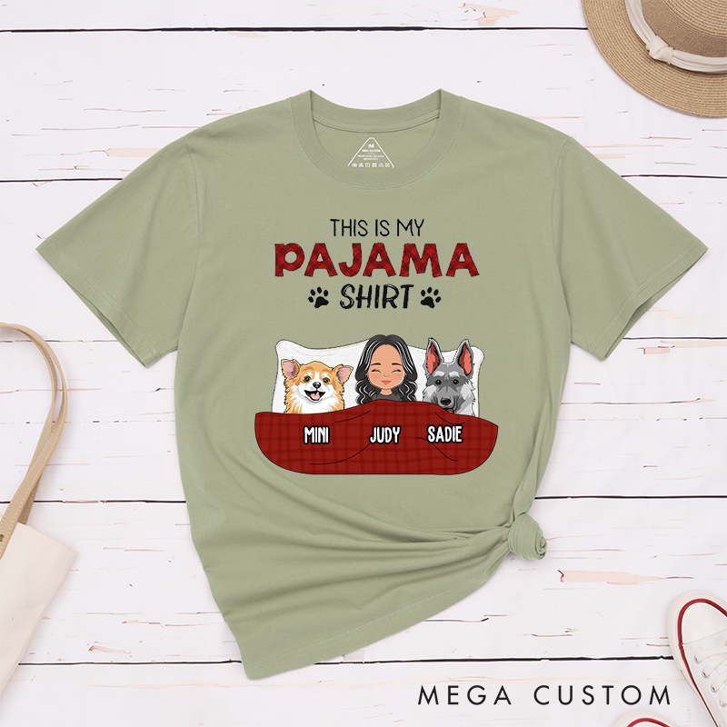 Personalized Dog Lover Pajama Shirt T-Shirt