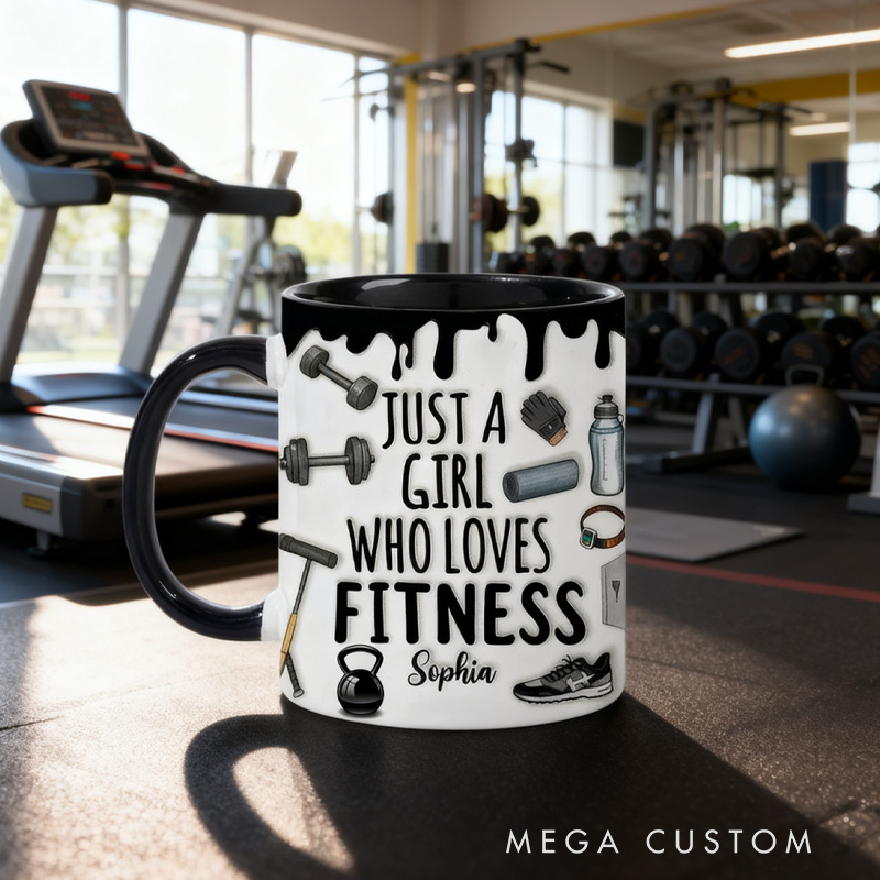 Personalized Just A Person Who Loves Fitness Gym Mug Gift for Kid Weightlift Gym Gift Lovers