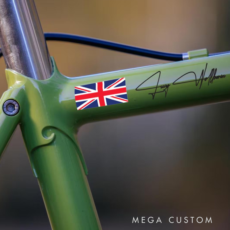 Personalized Custom Flag Name Bike Decals Cycling Stickers for Bicycle Riding Lovers