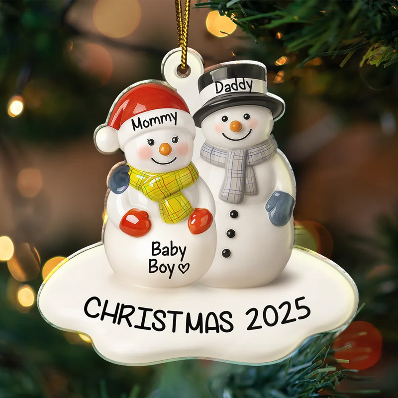 Personalized Christmas Acrylic Ornament We Look Forward to it Theme