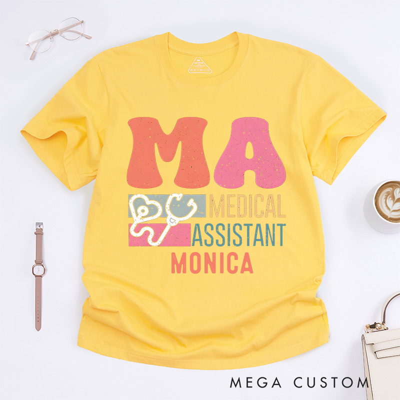 Personalized Nurse T-Shirts Proud Medical Assistant Design T-Shirts