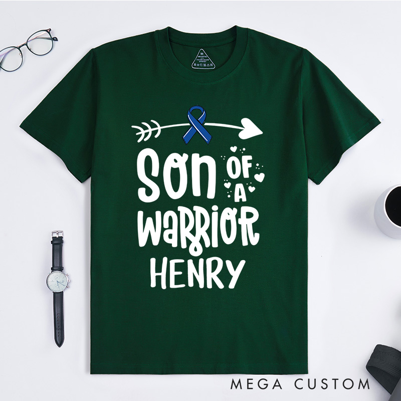 Personalized Son Of A Warrior T-Shirt Cancer Survivor Gift Support Gift