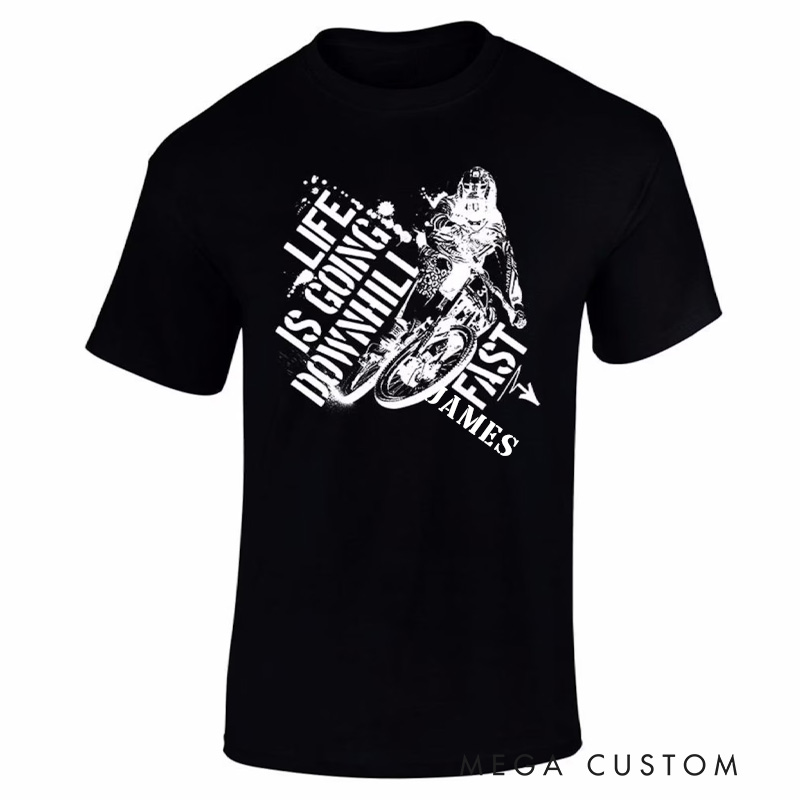 Personalized Classic Tshirt Mountain Biking Gift MTB Cyclist Biker T Shirt for Cycling Lovers