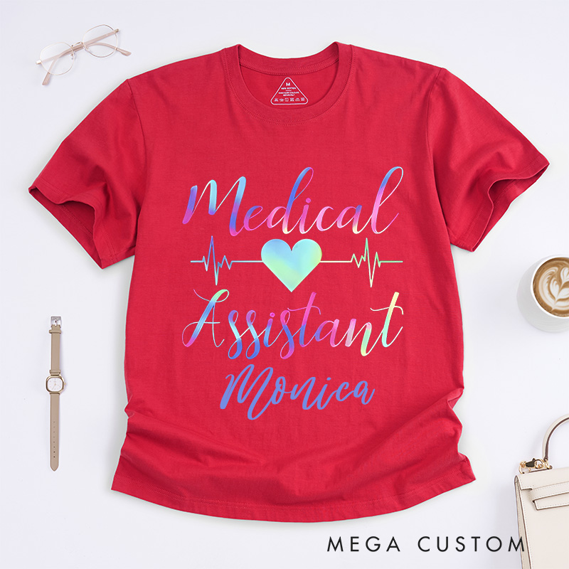 Personalized Nurse T-Shirts Heartfelt Medical Assistant Design T-Shirts