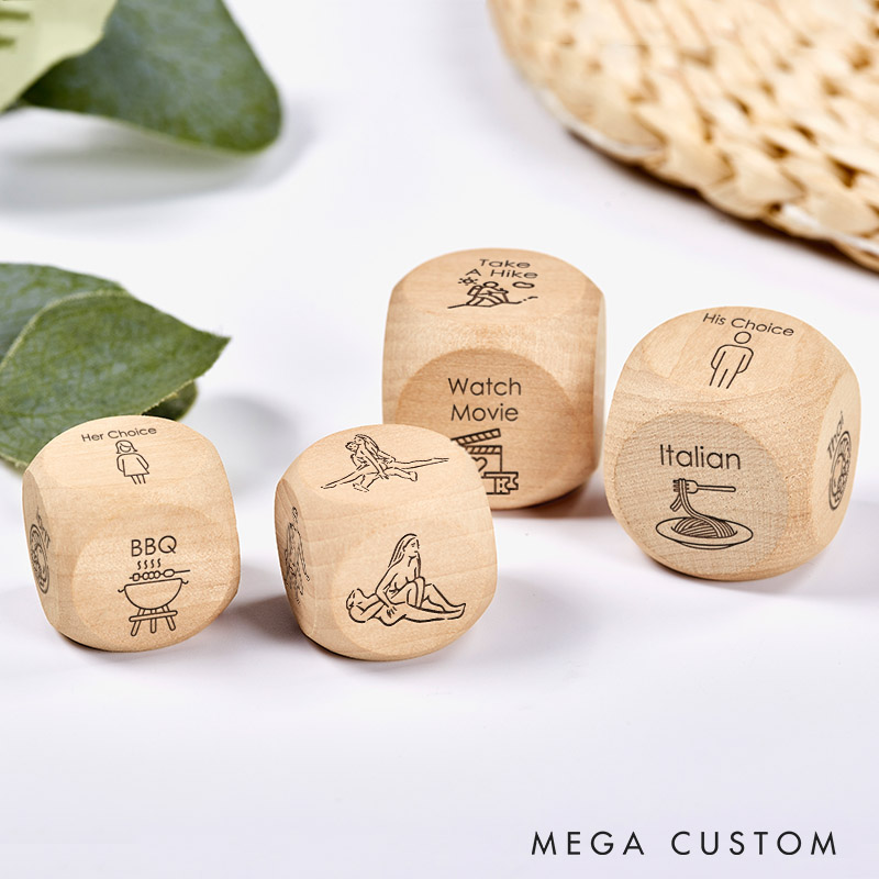 Personalized Couple Couple Date Night Dice Newlyweds Sexy Position Dice Valentine's Day Gift for Husband Wife Boyfriend Girlfriend Date Night Ideas
