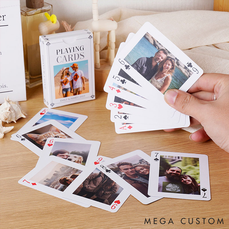 Personalized Photo Playing Cards Custom Playing Cards With Photos Printed Deck of Cards Wedding Playing Cards Anniversary Birthday Cards