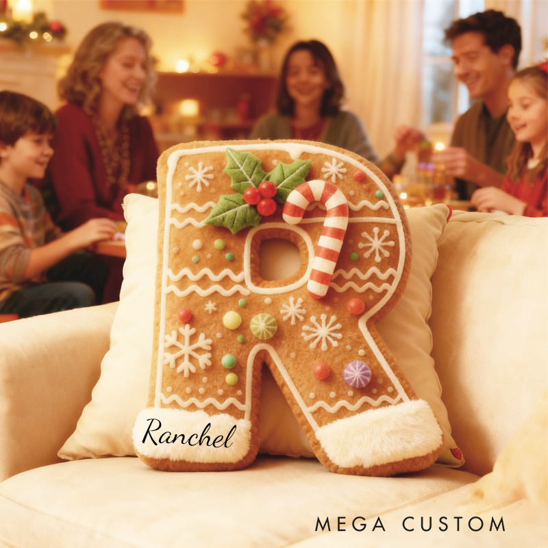 Personalized Cookie Letter Pillow Kids with Custom Name for Kids Baker Baking Lover