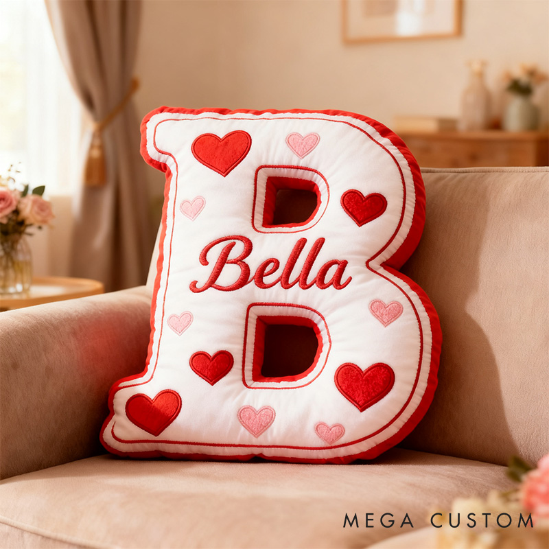 Personalized Couple Letter Pillows Couple Initials Name Holiday Pillow Christmas Gift Valentine's Pillow for Couple