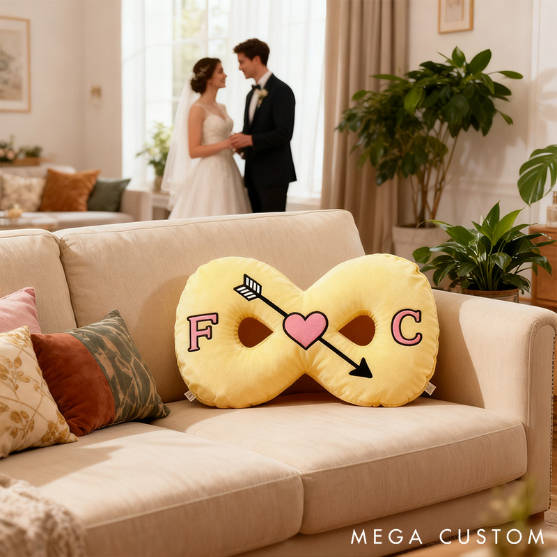 Personalized Infinity Love Pillow Couple Symbol of Endless Love Pillow Couple Christmas Gift Decor Anniversary Valentine's Gift Pillow