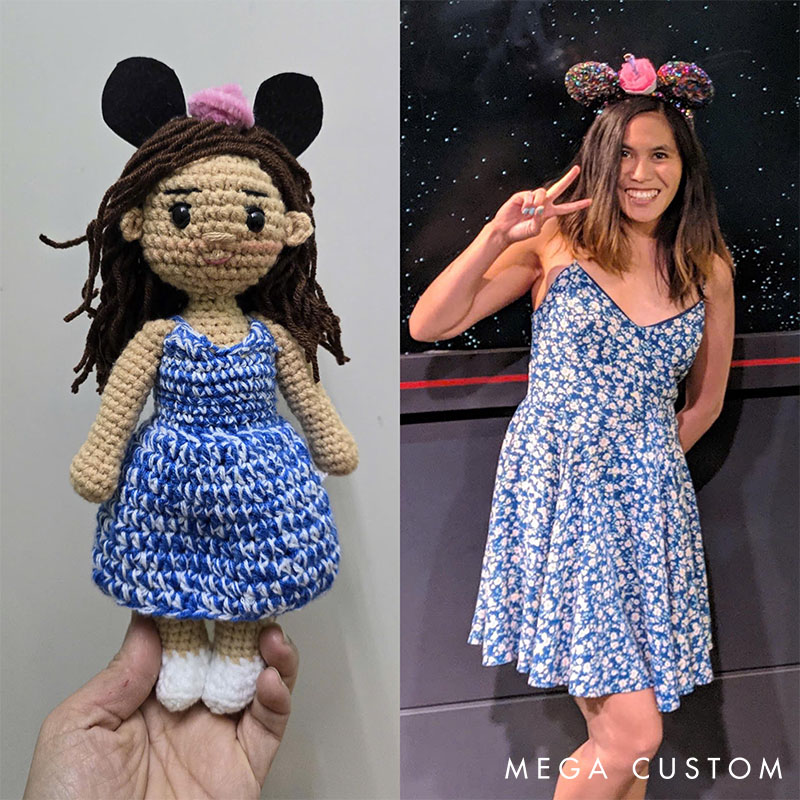 Personalized Couple Portrait Doll Custom Couple Doll Crochet Wedding Gift Anniversary Gift Him Her Christmas Portrait Doll Gift