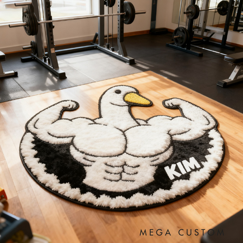 Personalized Silly Goose Lifting Doormat and Workout Transform Gym Space with Custom Name Powerlifting Gift Funny Fitness for Fitness Gym Owner Lovers
