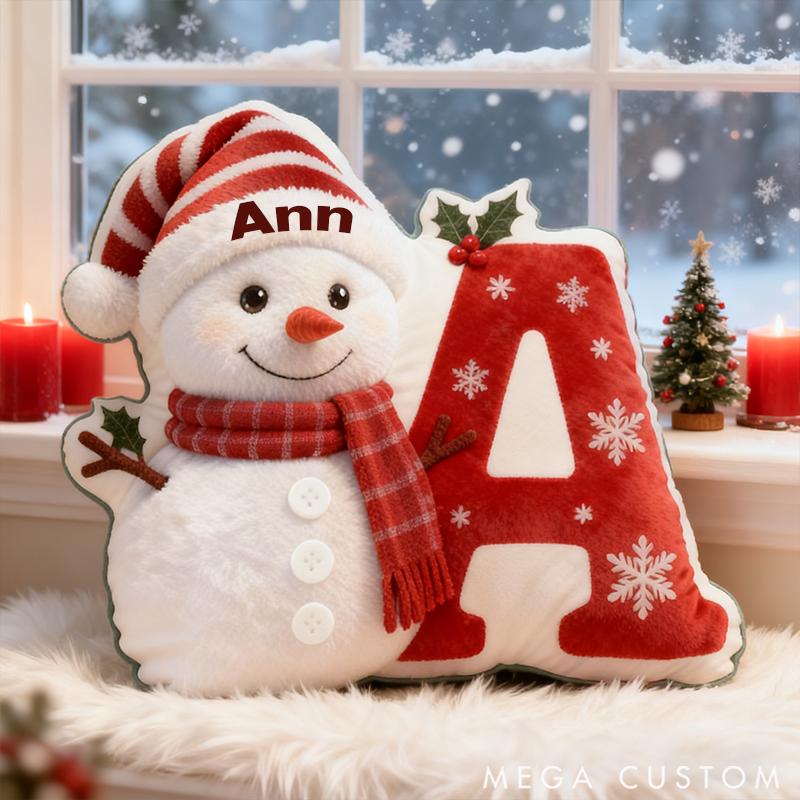 Personalized  Letter Pillow Christmas Gift  with Custom Name Design for Daughter Son Family