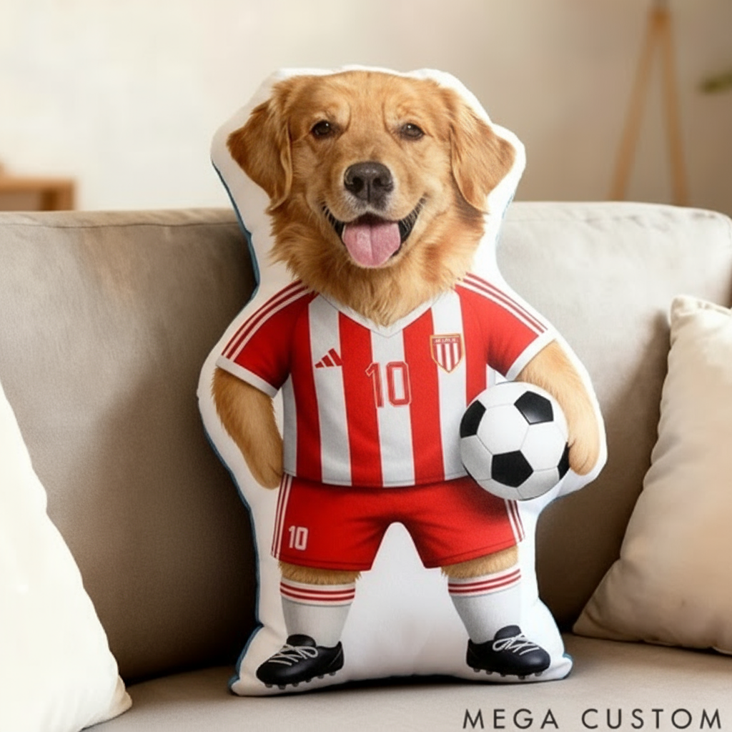 Personalized Pet Lover Sports Themed Custom Photo Cute Pillow