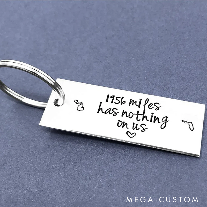 Personalized Couple Custom Text Keychain for Boyfriend Girlfriend Custom Content Anniversary Valentine's Gift for Couple