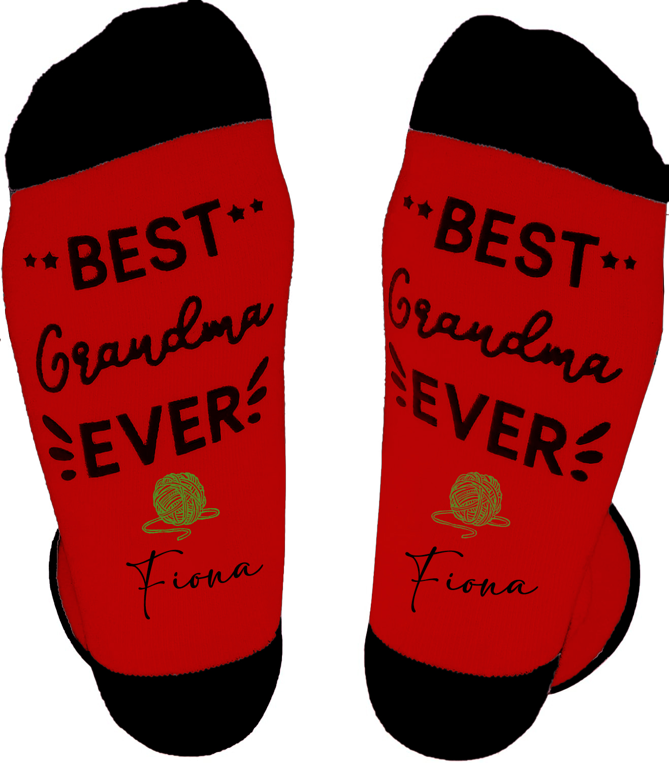Personalized Socks Best Grandma Ever Knitting Yarn and Custom Name Gift for Grandma