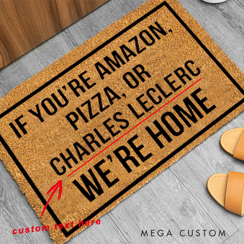 Personalized Racing Fan Doormat Custom Driver Name or Text Funny Welcome Mat Gift for Car Lovers and Racing Families