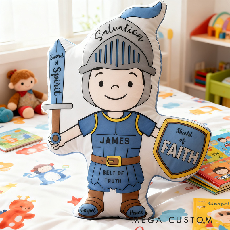 Personalized Armor Of God Pillow with Custom Name Home Decor Christian Pillow Religious Gift for Boys