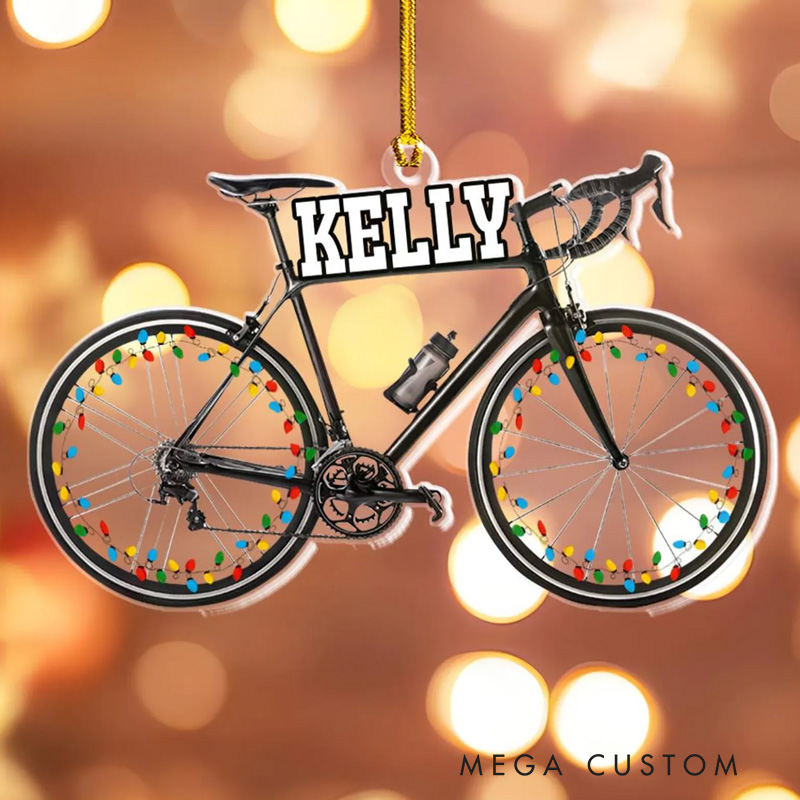 Personalized Cycling Ornament Cycling Lover Gift Bicycle lovers Gift Biker Xmas Ornament for Biker Cyclcing Lovers