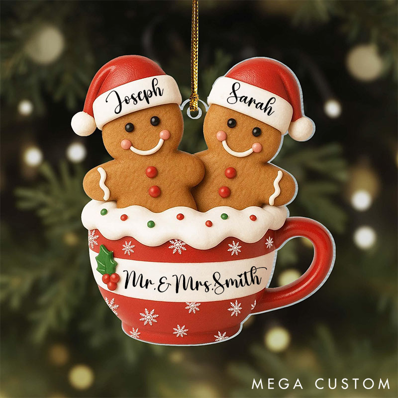 Personalized Gingerbread Couple Christmas Ornament New Couple Keepsake Gift Xmas Together Ornaments Gift for Couples
