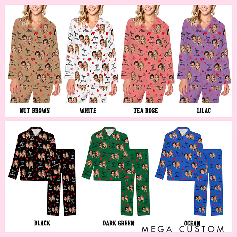Personalized Photo Pajamas Costom Photo Pajamas for Boyfriend Girlfriend Christmas Gift for Wife Husband Gift For her