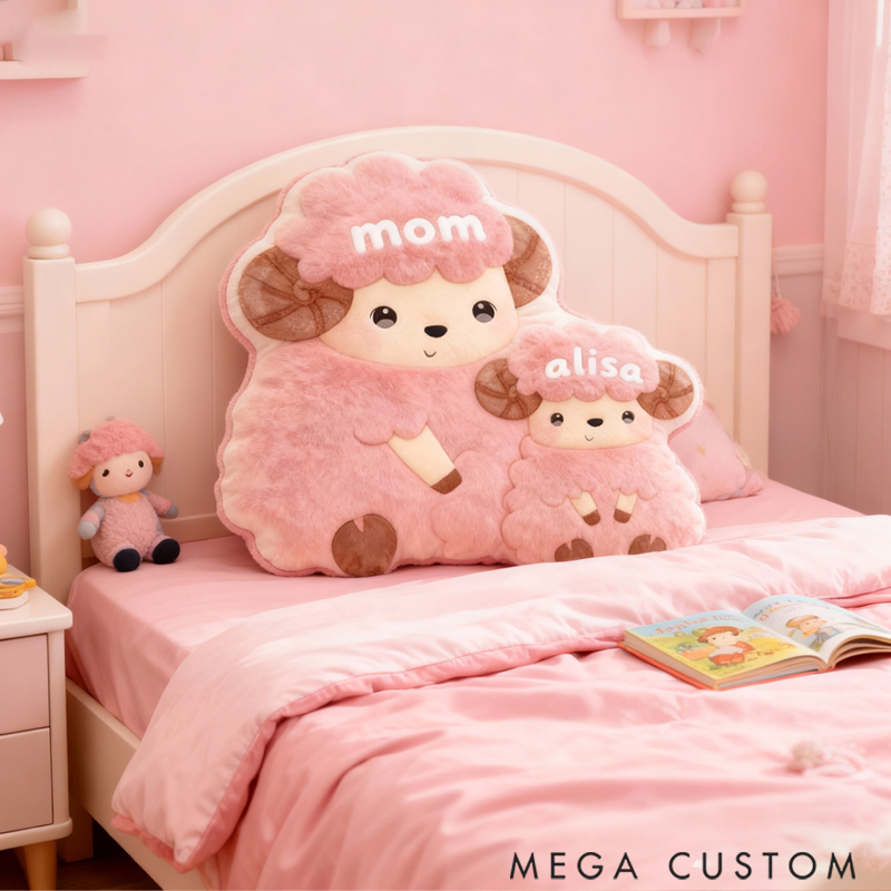 Personalized Graphic 3D Cute Sheep Pillow Special Gift for Family Members