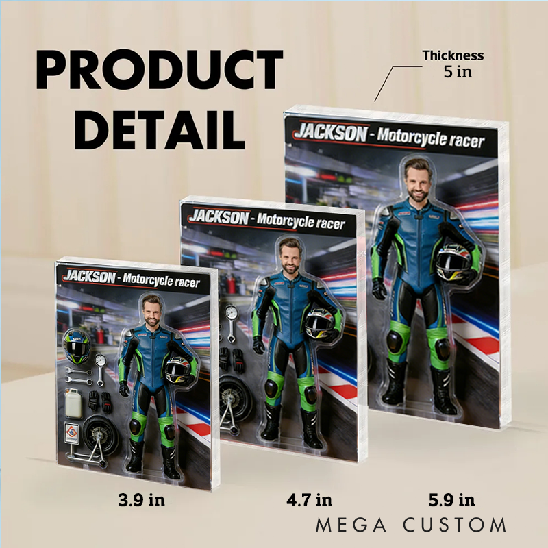 Personalized Motorcycle Acrylic Block Plaque Custom Photo Perfect Memorial Holiday Gift