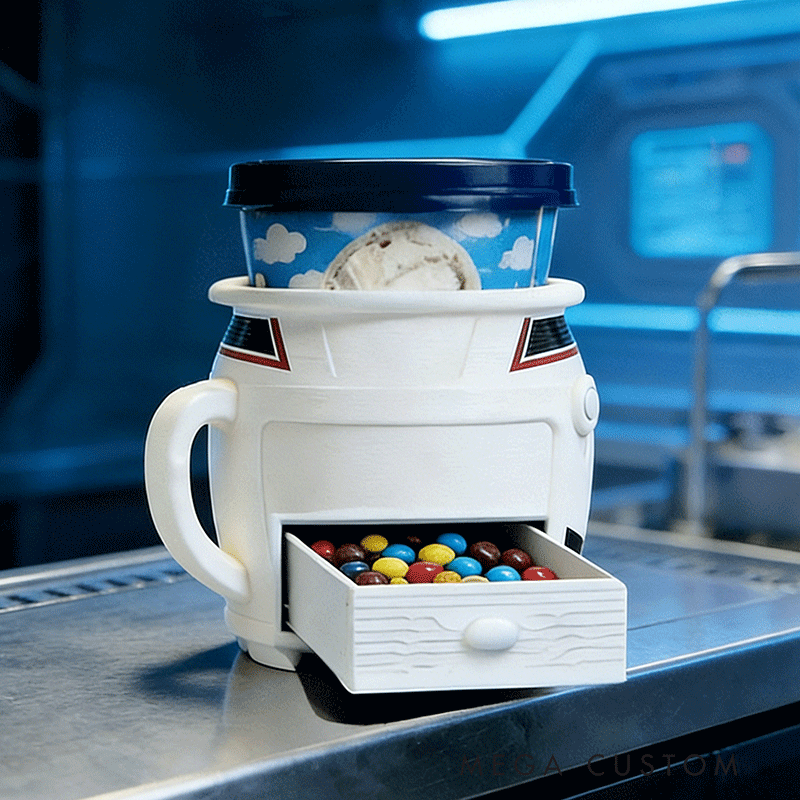 Personalized Helmet Shaped Ice Cream Pint Holder Funny Dessert Gift