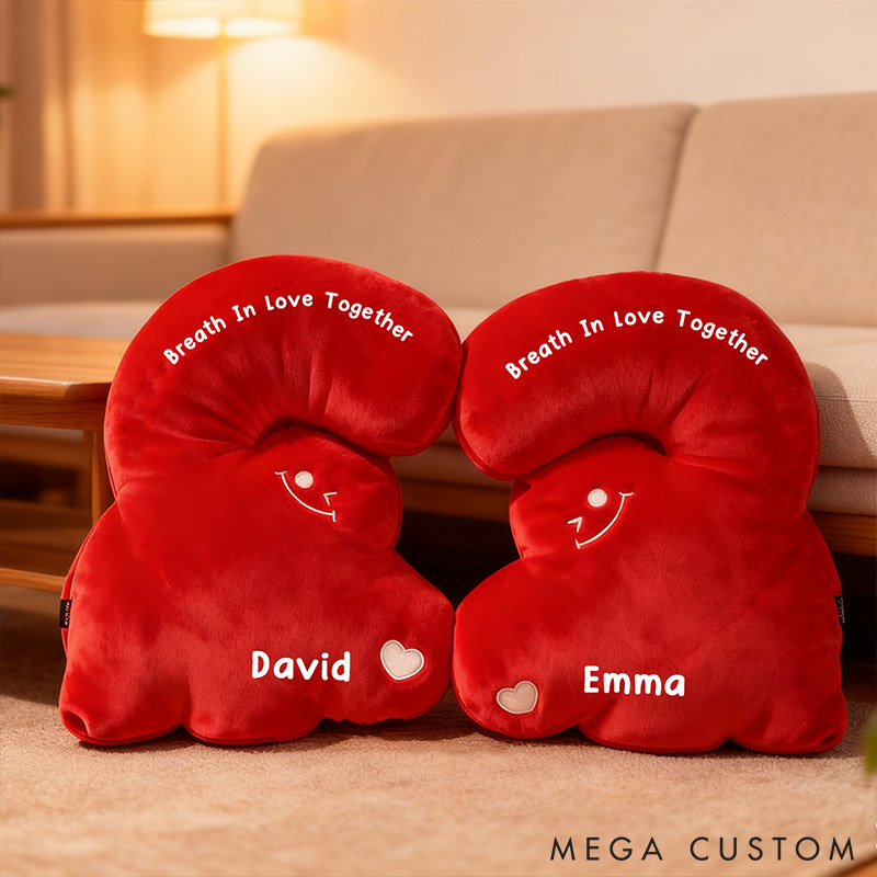 Personalized Girl Friend Heart Hug Pillow Custom Name Cushion Valentine's Day Pillow for Husband Wife for Boy Friend Christmas Gift for Him Her
