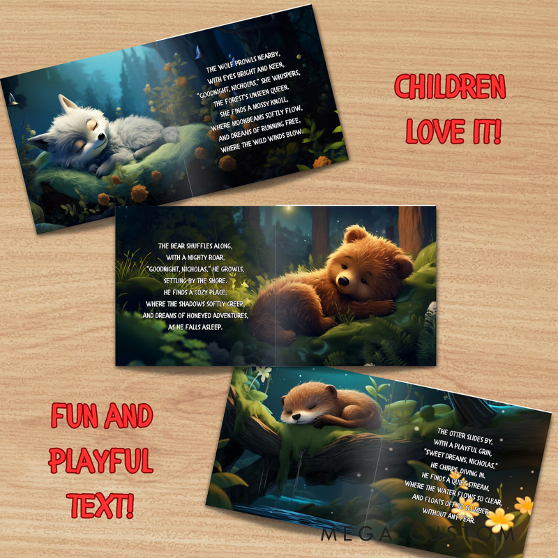 Personalized Sweet Dream Little Children’s Bedtime Book with Name Bedtime Storybook for Kids Boy Girl Grandchild Birthday Gift Christmas Gift