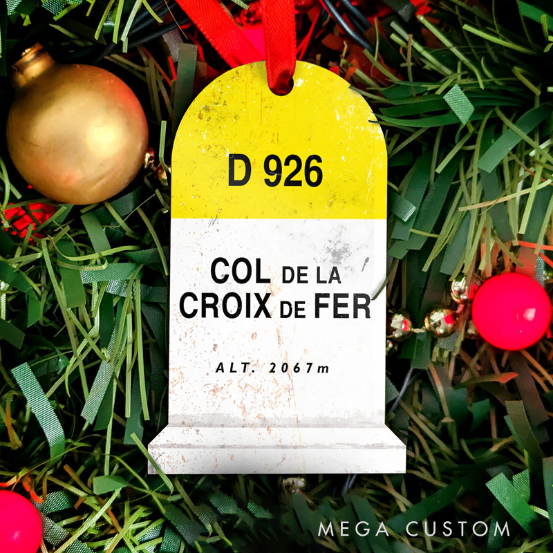 Personalized Xmas Ornament Tour De France Markers Collection Christmas Bauble Decoration Cycling Gift Tree Hanging for Riding Lovers