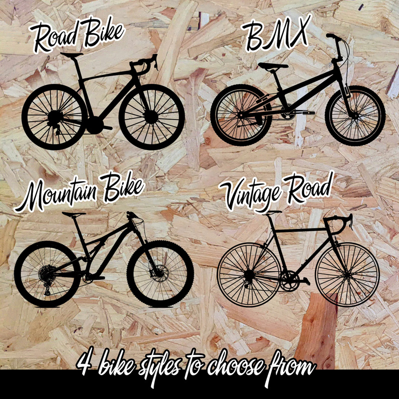 Personalized Bike Shed Metal Sign Vintage Worn Rusty Look Print Le Tour MTB Road BMX 6 Colours 4 Bikes for Cycling Riding Lovers