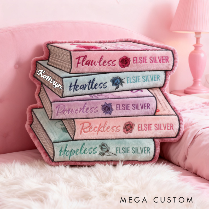 Personalized Bookish Throw Pillow Book Lover Pillow Book Pillow with Name for Reader Bookworm Gift for Reading Lover Pillow