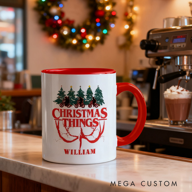 Personalized Christmas Things Cyclist Coffee Mug Funny Bicycle Gift Lover Mug Cyclist Gift Mountain Biker Gift Cycling Gift Bike Gift Bicyclist Mug Colour Options Available