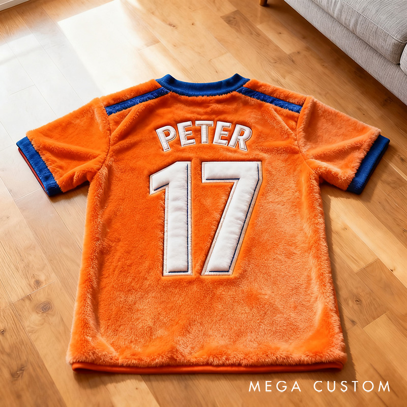 Personalized Soccer Jersey Rug with Custom Name and Number for Fans and Players