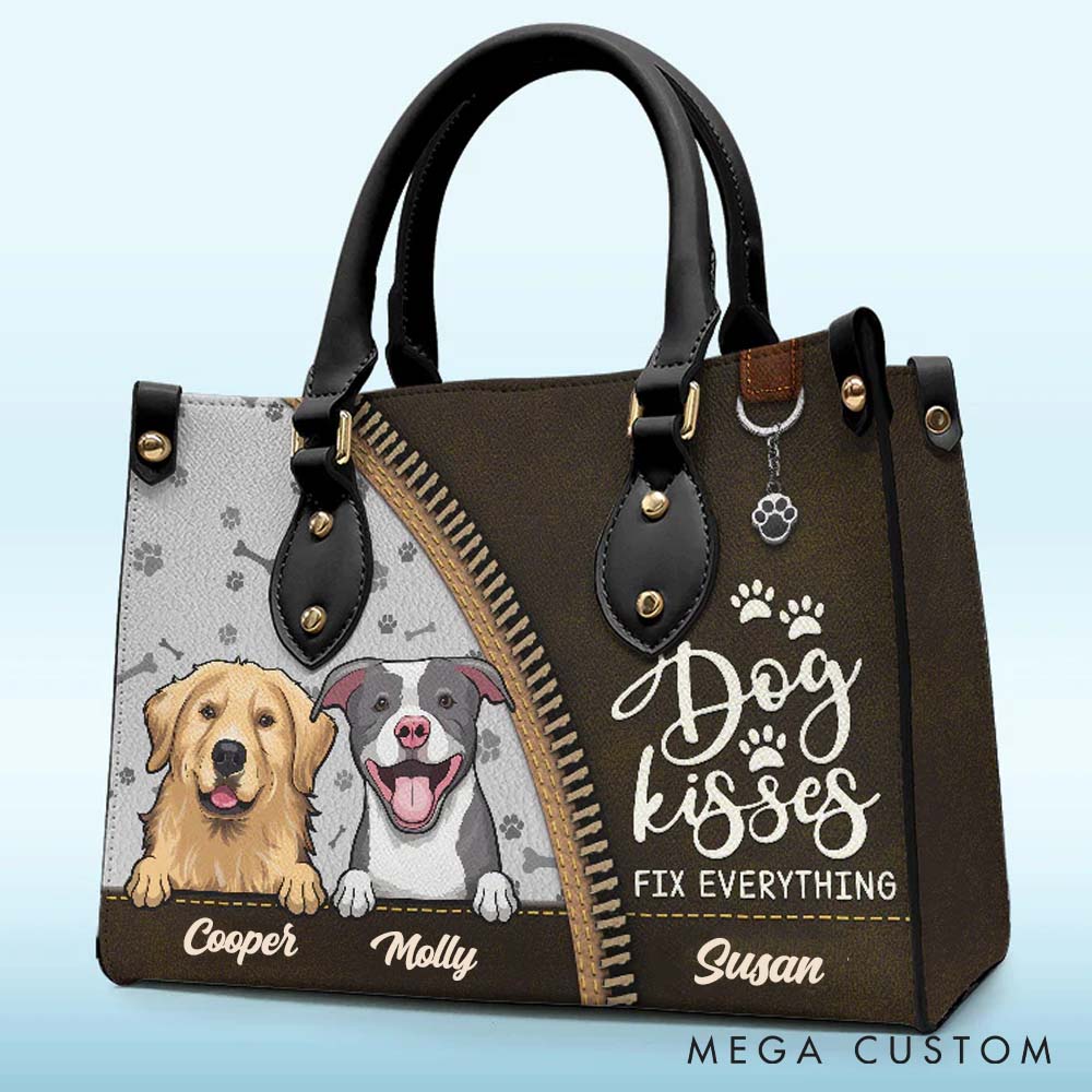 Personalized Dog Lover Dogs Kisses Fix Everything Tote Bag